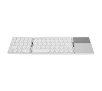 HEEPDD Teclado Plegable, ABS Universal 140 MAh Touchpad Inalámbrico Plegable Teclado Apariencia Simple para Trabajar (Astilla)