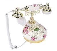 HEEPDD Teléfono Antiguo de Imitación Retro Vintage con Pantalla Inteligente Multiálgulo para Uso de la Oficina en Casa, Material de Cerámica