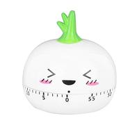 HEEPDD Temporizador Mecánico de Cocina, No Necesita Batería, Temporizador de Cocción Manual con Cuenta Atrás de 55 Minutos para Hornear, Estudiar, Recordatorio de Alarma de Fitness (White)