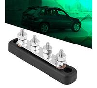 HEEPDD Terminal de Barra de Bus de Línea Común, Nailon Reforzado con Fibra de Vidrio, Bloque de Distribución de Tierra de 4 Tornillos 100A para Cableado Solar Marino Automotriz