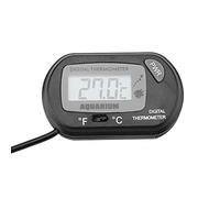 HEEPDD Termómetro Digital, LCD Fish Termómetro de Contenedor Tamaño Pequeño con Pantalla de Alto Brillo para el Monitoreo de la Temperatura del Acuario (BLACK)