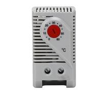 HEEPDD Termostato Mecánico Controlador de Temperatura de Riel DIN de Plástico Rango Ajustable de 32 a 140 °F para Control de Dispositivo de Señal de Ventilador de Calentador Tamaño Compacto de 2,4 X