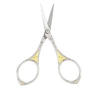 HEEPDD Tijeras de Acero Inoxidable con Diseño de Girasol, Tijeras Artesanales, de Bordado Vintage, Herramienta para Costura y Costura (flor dorada plateada)