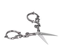 HEEPDD Tijeras de Bordado, Tijeras de Calabaza Retro con Punta Afilada para Manualidades, Herramienta de Corte Ideal para Costura y Proyectos de Bricolaje 5,5x11 Cm (gris-plata)