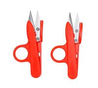 HEEPDD Tijeras de Hilo, 2 Tijeras de Coser de Acero Inoxidable de 4,72 Pulgadas, Color Rojo para Acolchar, Manualidades, Cortar Hilo, Acción de Resorte, Recortar Hilos Sueltos para