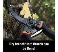 HEEPDD Tijeras de Jardín, Cuchillas de Acero de Alta Velocidad SK5 Cortan Ramas de 30 Mm de Grosor, Cómodo de Silicona Antideslizante, con Diseño para Podar Rosales Arbustos Setos