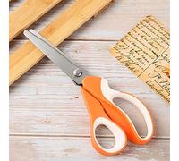 HEEPDD Tijeras Dentadas, Hojas Afiladas de Acero Inoxidable, Tijeras Dentadas Onduladas para Costura, Sastrería y Bordado (Dentado semicircular 5mm)