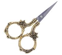 HEEPDD Tijeras Europeas Antiguas, Tijeras de Flores Vintage DIY European Needlework Bordery Bordery Retro Craft para Trabajos de Arte y Uso Nan (Dorado)