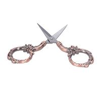 HEEPDD Tijeras para Bordar en Flor, Tijeras de Punto de Cruz a Medida de Acero Inoxidable, Herramienta Decorativa Vintage para Bordado y Uso Diario, 9 Cm de Largo (Oro rosa)