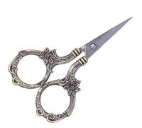 HEEPDD Tijeras para Bordar en Flor, Tijeras de Punto de Cruz a Medida de Acero Inoxidable, Herramienta Decorativa Vintage para Bordado y Uso Diario, 9 Cm de Largo (Bronce)