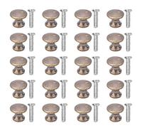 HEEPDD Tiradores Mini para Cajón, 20 Unidades, Estilo Vintage, Cabeza de Hongo, Metal, para Gabinete y Joyero