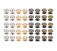 HEEPDD Tornillo de Encuadernación para Bricolaje, Material de Cobre con Diseño de Cabeza Plana de Superficie Lisa, Tamaño de 9x5 Mm, 40 Piezas, Juego de 4 Colores para Manualidades de