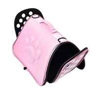 HEEPDD Transportines de Lados Blandos Viaje Transpirable para Mascotas Pequeñas con Correa para el Hombro Anti Colapso Color Macarrón Estampado de Patas Aprobado por Aerolínea 52x32x32cm Escape de