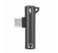 HEEPDD Typec a 3.5 Mm Adaptador de Cable Conector de Auriculares Auriculares 2 PCS Establecidos para Leeco/Slim Design (Black)