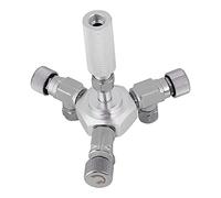 HEEPDD Válvula Reguladora de 3 Vías para Acuario, Divisor de CO2 para Acuario, Válvula Reguladora de 3 Vías de Aleación de Aluminio para Paisajes Acuáticos Profesionales y Entusiastas de Las Peceras