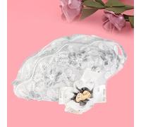 HEEPDD Velo de Novia para Mascotas Horquilla Elegante con Lazo de Diamante para Perros Pequeños Gatos Sesiones de Fotos de Bodas de 8x6 Pulgadas Accesorio de Nailon Suave Se Adapta a Mascotas Pequeñas