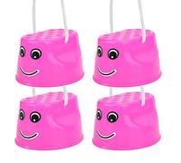 HEEPDD Zancos para Caminar Gruesos para Niños, Material ABS, Juguete Ligero para Niños, Equipo para Caminar con Pies de Equilibrio para Edades de 2 Años en Adelante (Rojo)