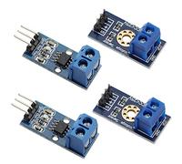 Heevhas 2 piezas Acs712 30a Módulo de rango del sensor de corriente de amperio Sensor de corriente de efecto Hall + 2 piezas DC 0-25v Sensor de terminal de tensión Para arduino