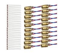 Heevhas 20 piezas Módulo láser rojo de diodo láser Módulo de diodo de punto láser 650nm 5V + 20 piezas GL5539 5539 Fotorresistor Fotorresistor Resistencia de luz 5mm para Arduino