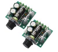 Heevhas 2PCS 12V-40V 10A PWM Controlador de velocidad del motor de DC con mando giratorio Regulador de velocidad variable con polaridad inversa y Protección de alta corriente