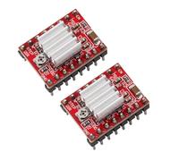 Heevhas 2PCS A4988 Controlador de motor paso a paso Módulo de controlador Placa controladora con mini disipador de calor Stepper Motor Drive Board para impresora 3D