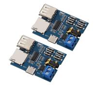 Heevhas 2PCS Mp3 Decodificadores sin pérdidas Decoding power amplifier Reproductor de mp3 módulo de audio placa decodificadora de mp3 USB TIPO C Admite tarjeta TF fuente de alimentación de 5V