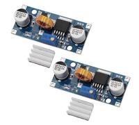 Heevhas 2PCS XL4015 DC-DC Step-down Módulo convertidor reductor 5A ajustable 1,25-36V Módulo reductor Convertidor de moneda alta energía 96% con disipador de calor