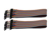 Heevhas 80PCS 40 Pin Jumper Wire Cable Breadboard Ribbon Cables 40cm/ 15,7 inch Male-Female Jumper Cable 24AWG Wire Jumpers for Arduino Breadboard DIY Project
