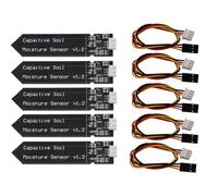 Heevhas condensador Módulo de detección de humedad Sensor de humedad sensor de humedad del suelo DIY Detector de humedad para riego de jardines (5 piezas)