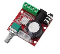 Heevhas PAM8610 DC 12 V mini audio estéreo Placa de amplificación AMP Módulo amplificador digital portátil 10W+10W Amplificador de doble canal Clase D