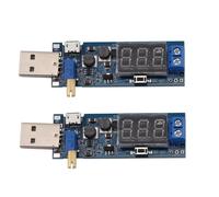 Heevhas USB DC-DC 5 V a 3,3 V 9 V 12 V 18 V 24 V Placa convertidora Buck Boost Placa de conversión del regulador de voltaje del módulo de fuente de alimentación ajustable (2 piezas)