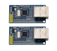 Heevhas W5500 Módulo de red Ethernet Ethernet Shield Breakout Board hardware integrado Protocolo TCP/IP Ethernet 51 compatible con microcontrolador (2 piezas)