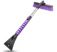HEEYA Rascador de Nieve con Cabezal de Cepillo Grande de 12.6 Pulgadas, rascador de Hielo Extensible y Cepillo de Nieve para Parabrisas de Coche, Cepillo de Nieve portátil para SUV, camión, automóvil