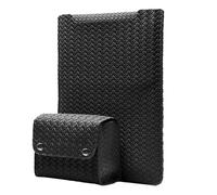 HeeYeal 13,3-14 Pulgadas Funda para MacBook Pro 14" M5/M4/M3/M2/M1 Pro/MAX | MacBook Air/Pro 13", Suave PU Cuero Tejeduría Portátiles Bolsa para HP DELL Lenovo Surface - Negro