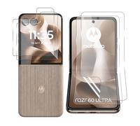 HeeYeal Cristal Templado + TPU Flexible Protector de Pantalla Compatible con Motorola Razr 60 Ultra 5G, [2 + 2 Piezas] HD Anti Arañazos, Película de Vidrio Templado para Motorola Razr 60 Ultra 5G