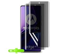HeeYeal Privacidad Protector de Pantalla Compatible con Motorola Moto Edge 40 5G, [2 Piezas] Anti-Espía No Cristal Templado, Privacy Película Protectora de TPU Flexible para Motorola Moto Edge 40 5G