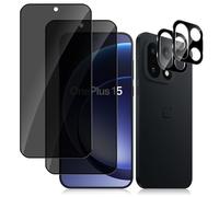 HeeYeal Protector de Pantalla Privacidad para OnePlus 15 5G | con Protector de Lente de Cámara, [2 + 2 Piezas] 9H Dureza Anti-Espía Vidrio Templado Privacy para OnePlus 15 5G