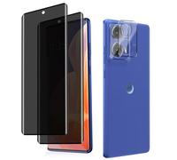 HeeYeal Protector de Pantalla Privacidad + Protector de Lente de Cámara Compatible con Motorola Moto G85 5G, [2 + 2 Piezas] 9H Dureza Anti-Espía Vidrio Templado para Motorola Moto G85 5G
