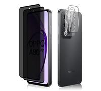 HeeYeal Protector de Pantalla Privacidad + Protector de Lente de Cámara Compatible con OPPO A80 5G, [2 + 2 Piezas] 9H Dureza Anti-Espía Vidrio Templado para OPPO A80 5G