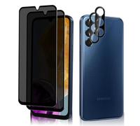 HeeYeal Protector de Pantalla Privacidad + Protector de Lente de Cámara Compatible con Samsung Galaxy M15 5G, [2 + 2 Piezas] 9H Dureza Vidrio Templado para Samsung Galaxy M15 5G