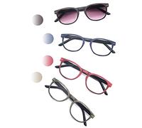 HEEYYOK 4 Gafas de Lectura Hombres Mujer Vetas de Madera Marco Moda Comodas Vienen con Bisagra de Resorte Ligeras con Bolsa