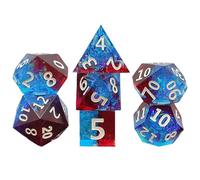 HEEZOU Conjunto 7pcs Cubo Poliédrico Cubo Color Mixto Juego para Juegos Y Fiestas Piezas Poliédricas Cubo