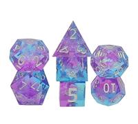 HEEZOU Conjunto 7pcs Cubo Poliédrico Cubo Color Mixto Juego para Juegos Y Fiestas Piezas Poliédricas Cubo