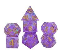 HEEZOU Conjunto 7pcs Cubo Poliédrico Cubo Color Mixto Juego para Juegos Y Fiestas Piezas Poliédricas Cubo