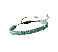 HEEZOU Elegante pulsera de cuentas planas ajustables con forma geométrica, elegante pieza de joyería única con dije geométrico, talla única, como se describe