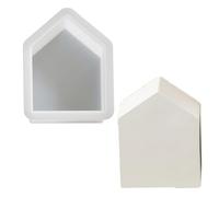 HEEZOU Juego de 3 moldes en forma de casa, tóxicos para proyectos de decoración de fundición, juego de casa