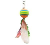 HEEZOU Lovely Cats Wand Toy for Indoor Felines Colorful Feathered Long Stick And Felines Funny Supplies Plumado Esfera Reemplazo