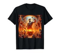 Hefesto Dios Griego del Fuego - Elaboración - Herrería Camiseta gráfica económica, Hombre, Negro, L