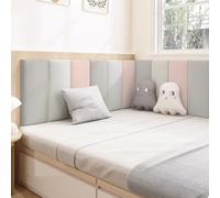 HEFJIAYCIQ 3D Paneles De Pared para Cabecero, Peel and Stick Interior Decoración Pared Acolchado, Paneles Decorativos De Pared para Salón Dormitorio Hotel Oficina,Light Grey Set,100x50cm