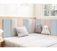 HEFJIAYCIQ 3D Paneles De Pared para Cabecero, Peel and Stick Interior Decoración Pared Acolchado, Paneles Decorativos De Pared para Salón Dormitorio Hotel Oficina,Light Blue Set,180x50cm